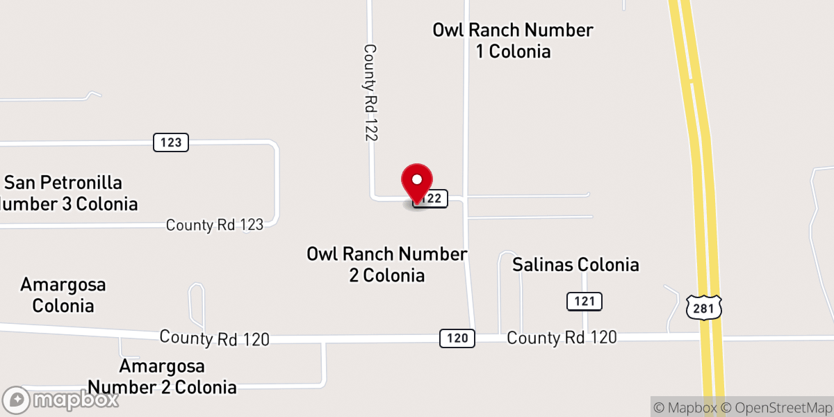 Map showing location of SNDA Catholic Church Gadalupe Alice