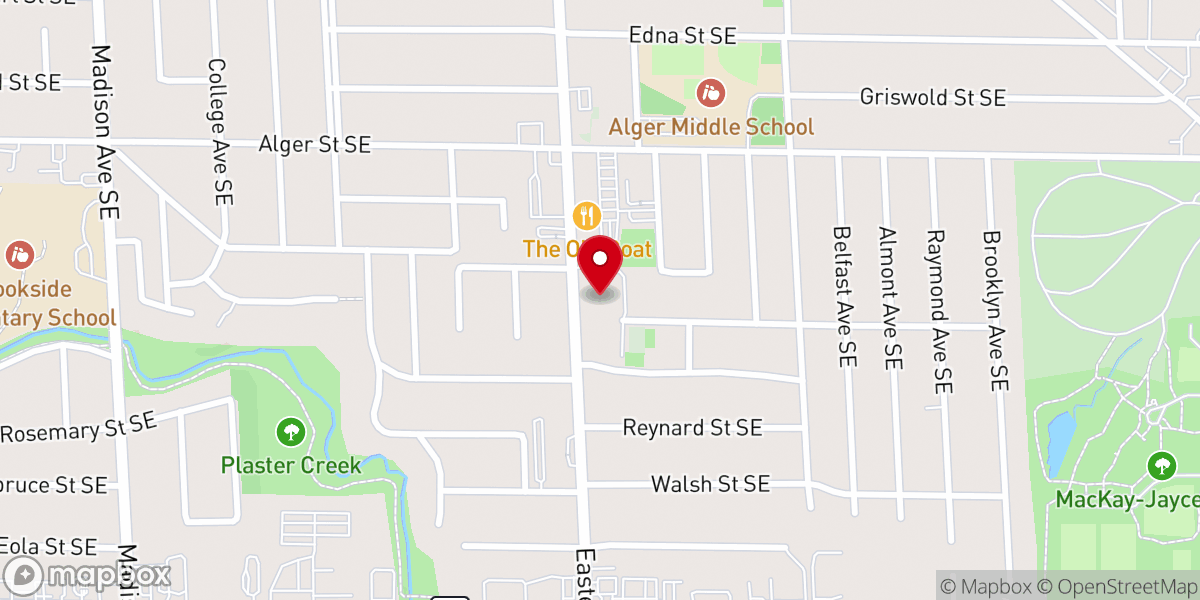 Map showing location of Tabernacle Community Church