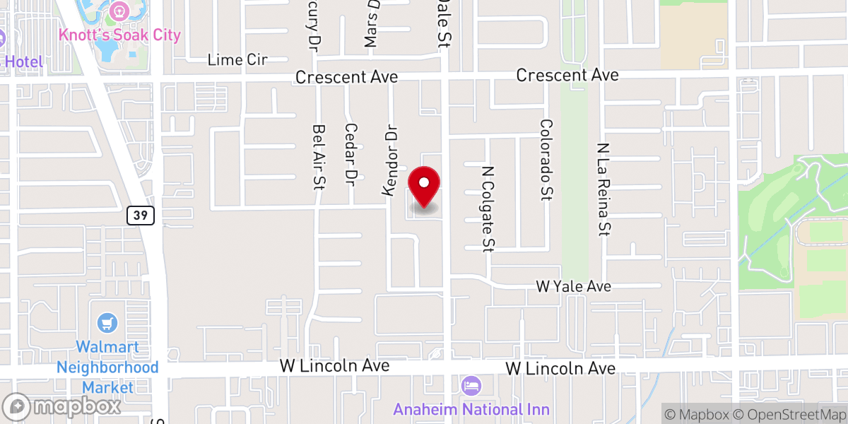 Map showing location of St. John the Baptist Greek Orthodox Church