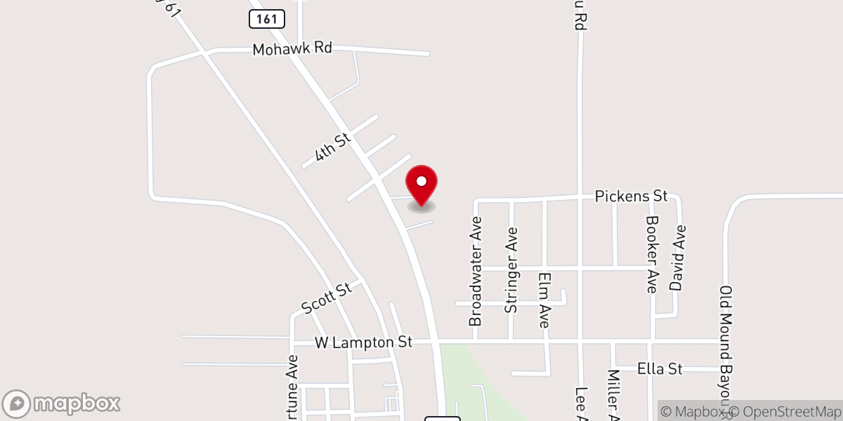 Map showing location of Beautiful New Hope Church
