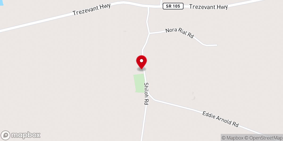 Map showing location of Shiloh Baptist Church