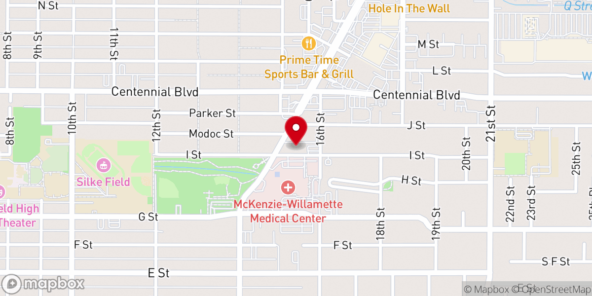 Map showing location of Springfield Lutheran Church