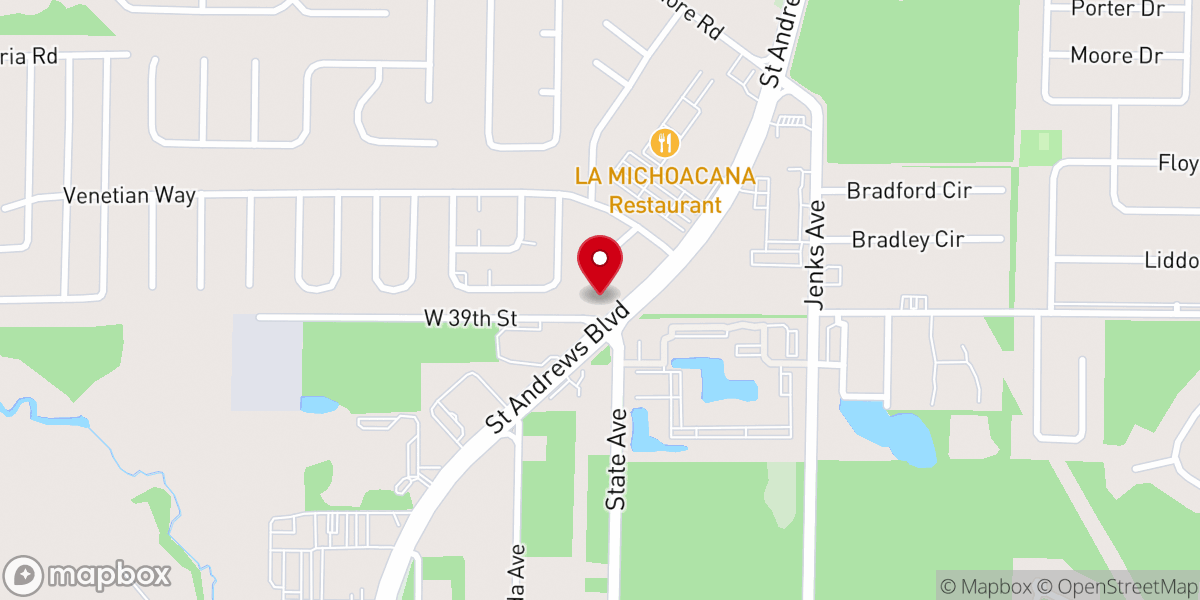 Map showing location of Catalyst Church