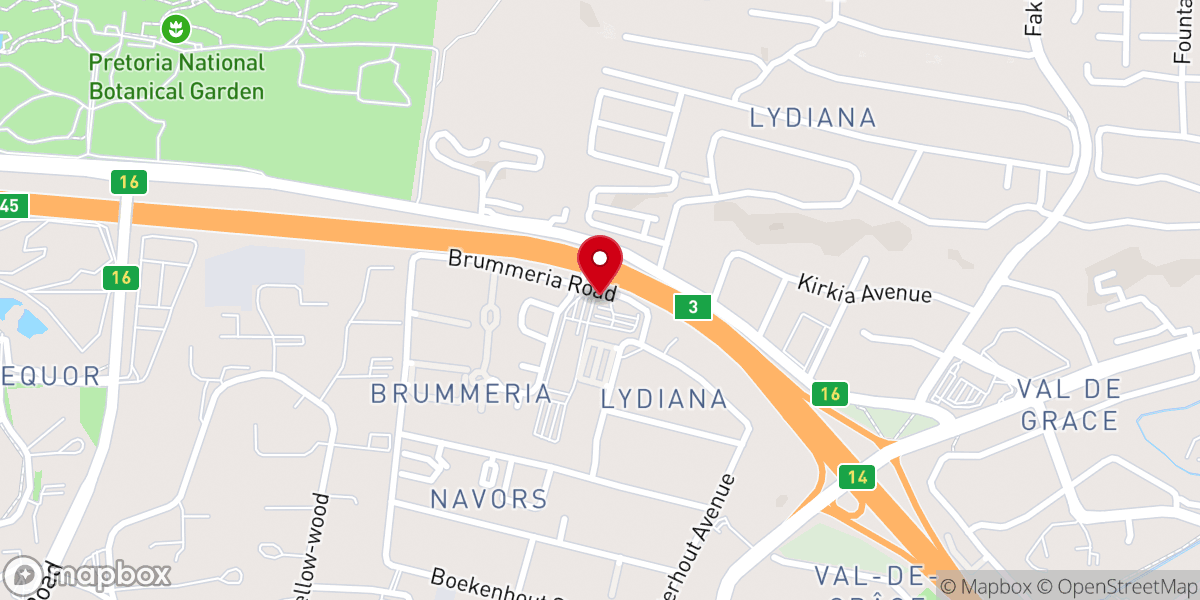 Map showing location of Lewende Woord Main