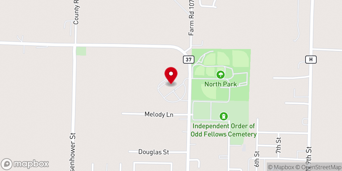 Map showing location of First United Methodist Church
