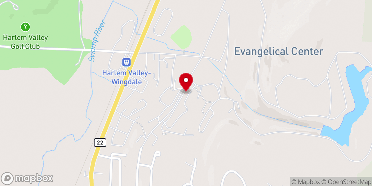 Map showing location of Evangelical Center
