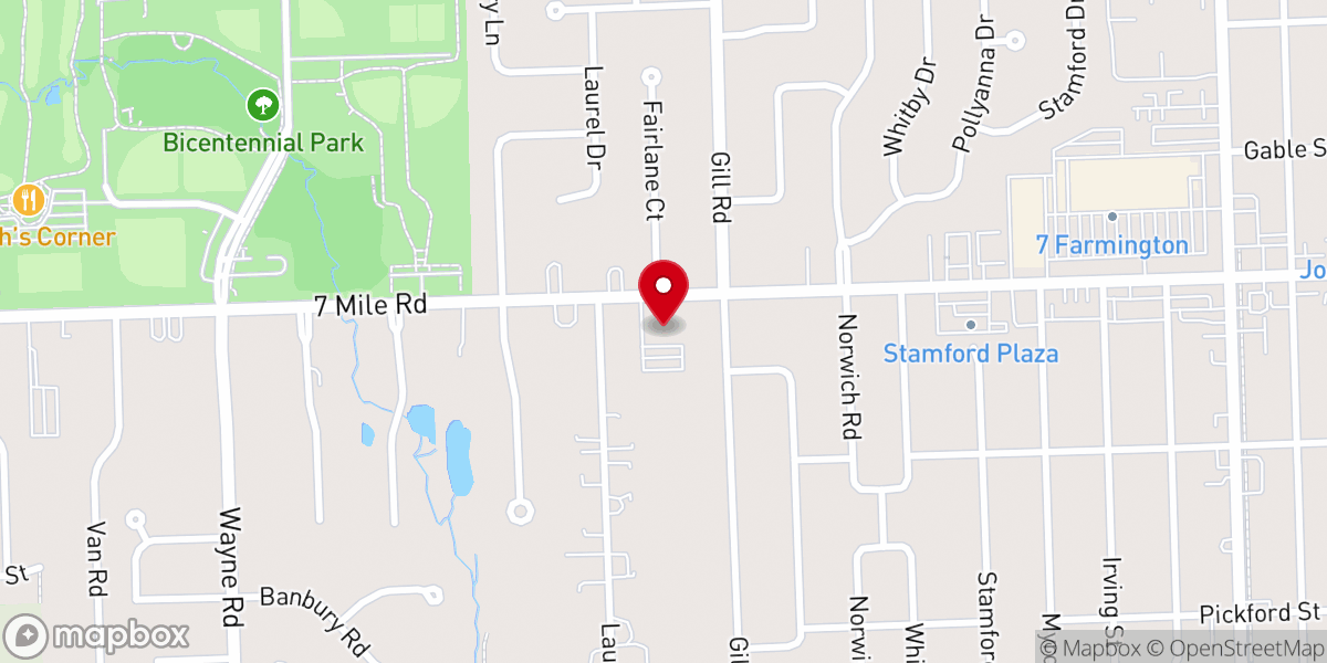Map showing location of Emmanuel Lutheran Church