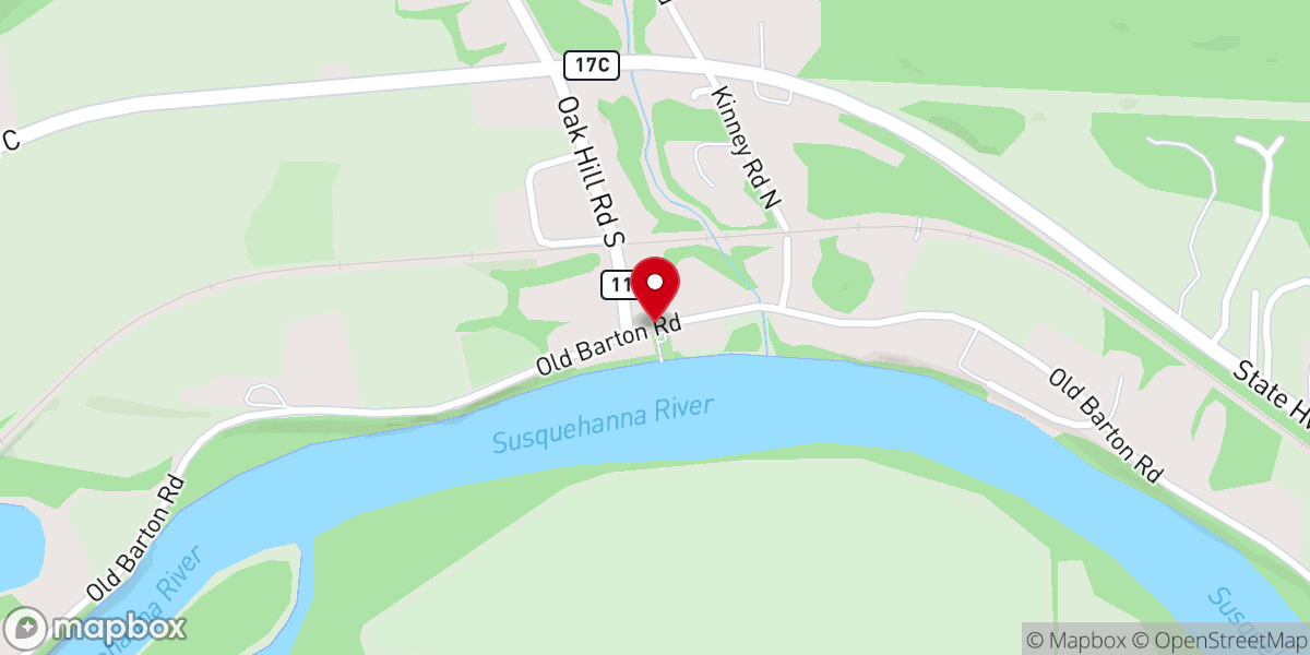 Map showing location of Barton Community Club
