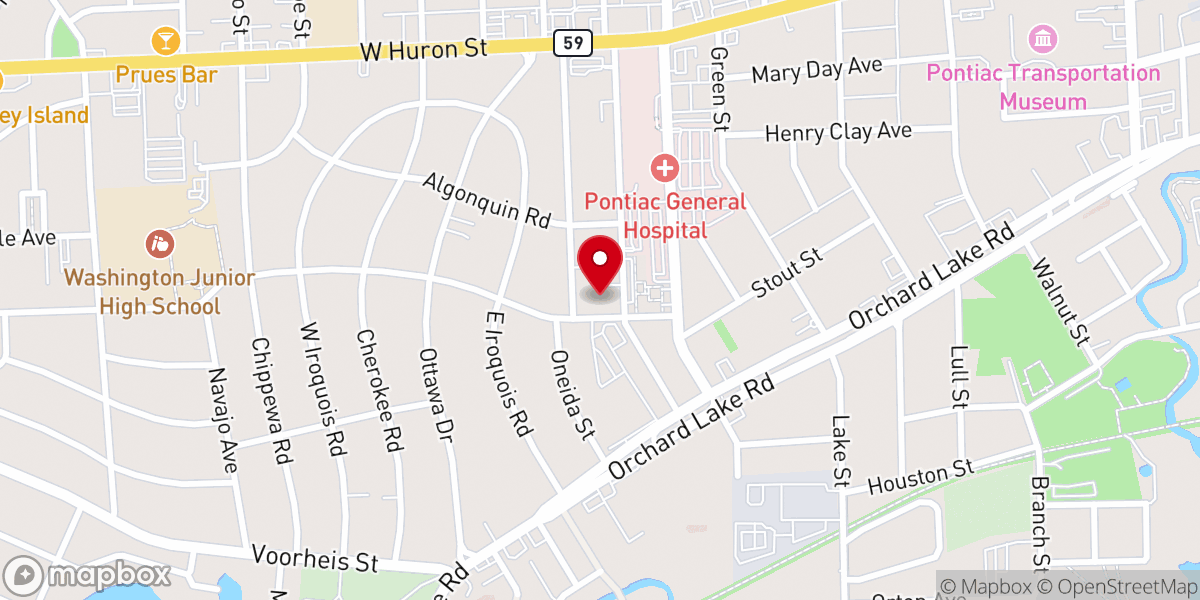 Map showing location of Welcome Missionary Baptist Church