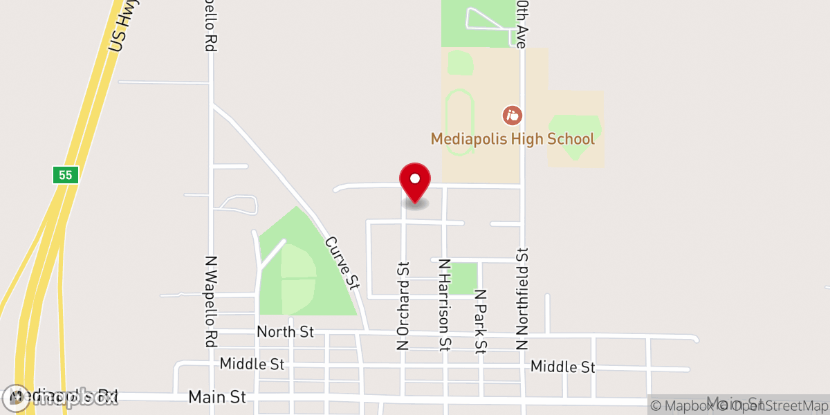 Map showing location of Immanuel Lutheran Church
