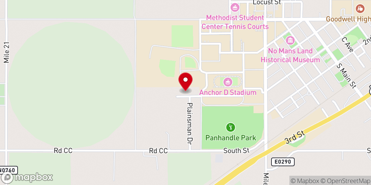 Map showing location of United Methodist Church Parsonage