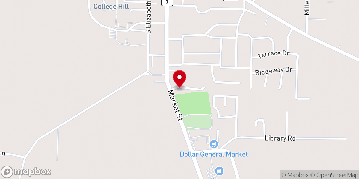 Map showing location of Victory Worship Center