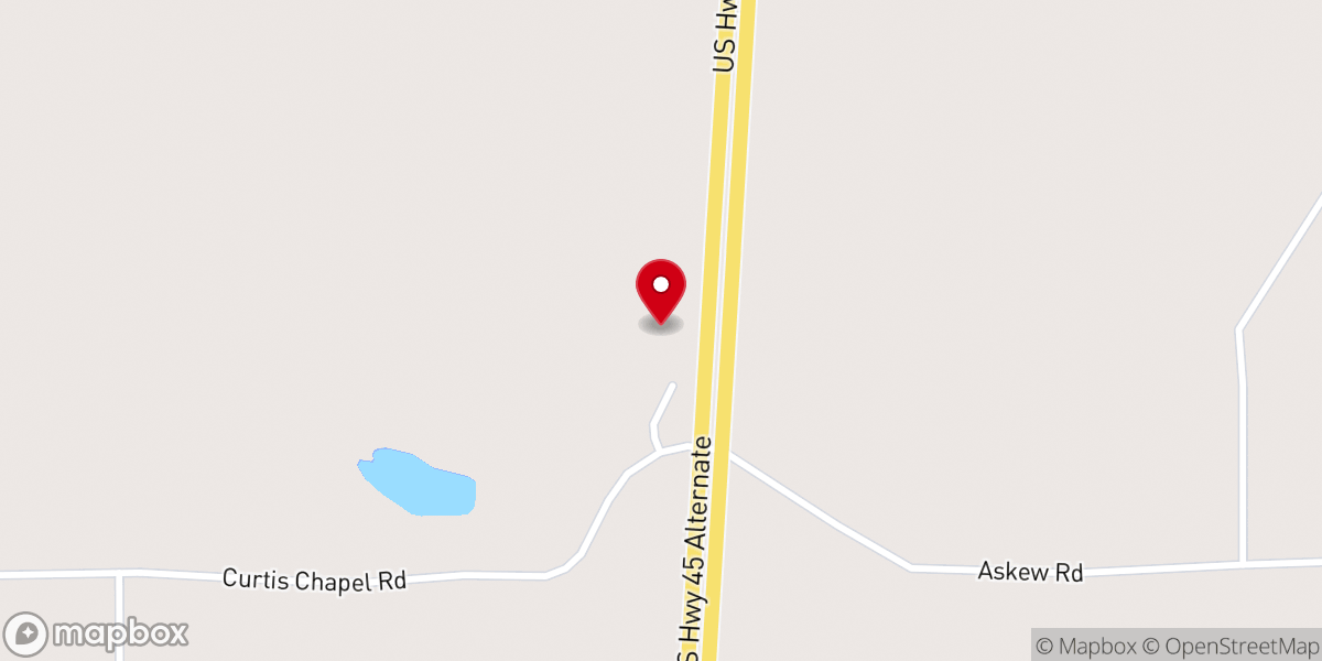 Map showing location of Mayhew Primitive Baptist Church