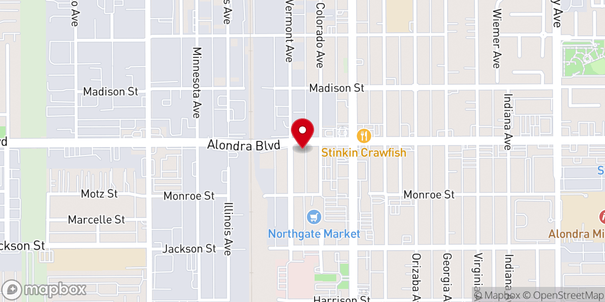 Map showing location of Christ Anglican Church LA