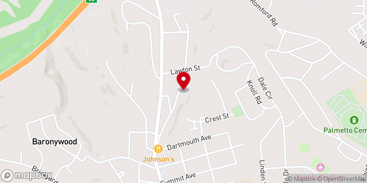 Map showing location of Ridgewood Missionary Baptist