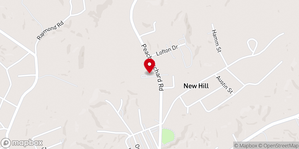 Map showing location of Calvary Free Will Baptist Church