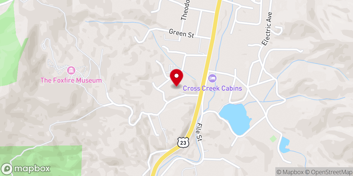 Map showing location of Blue Heights Baptist Church