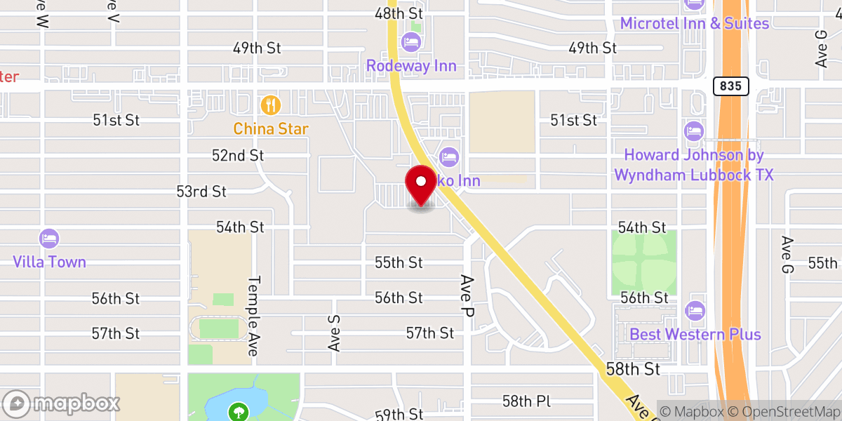 Map showing location of Glad Tidings Church