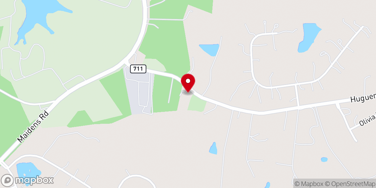 Map showing location of Fine Creek Baptist Church