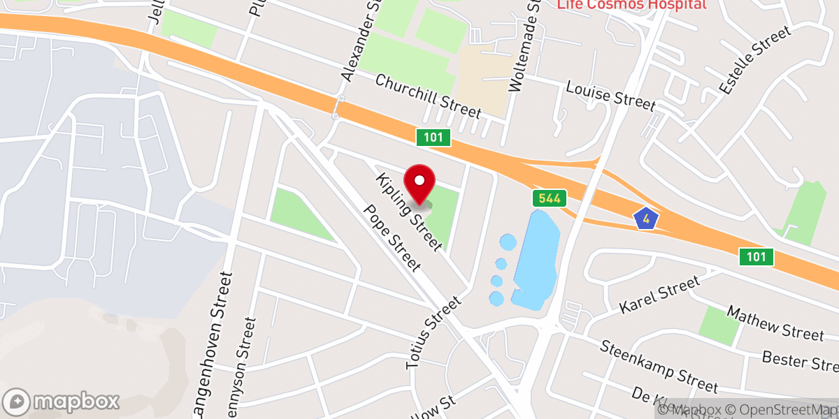 Map showing location of New Apostolic Church