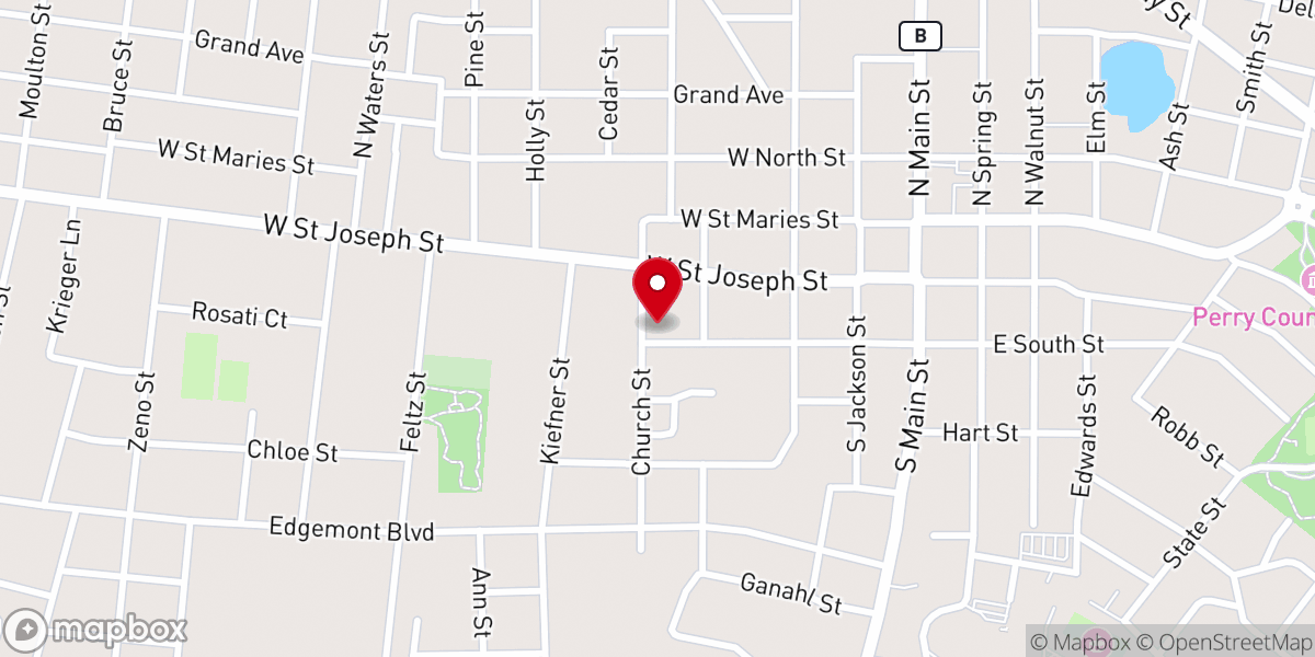 Map showing location of 1up Food Truck and Catering