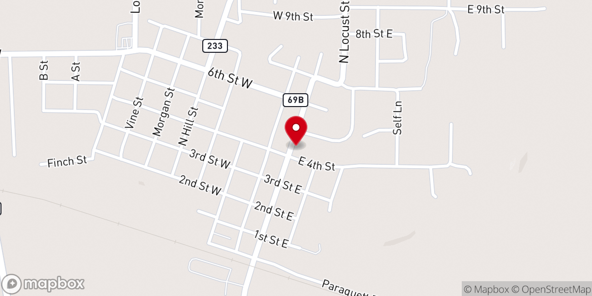 Map showing location of Hazel Edwards United Methodist