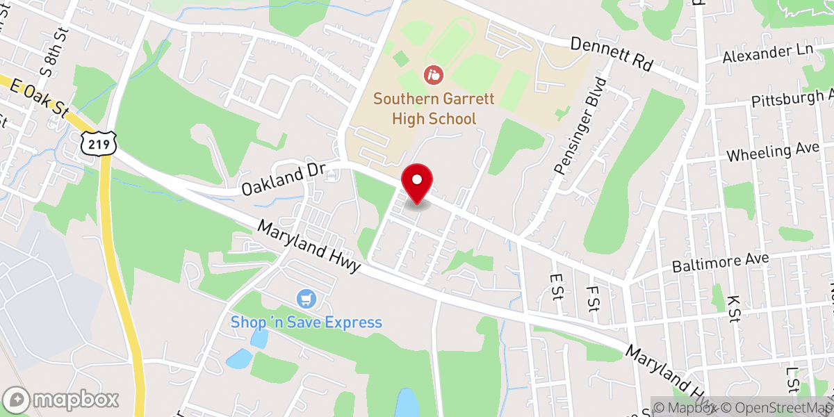 Map showing location of Oak Park Church-The Brethren