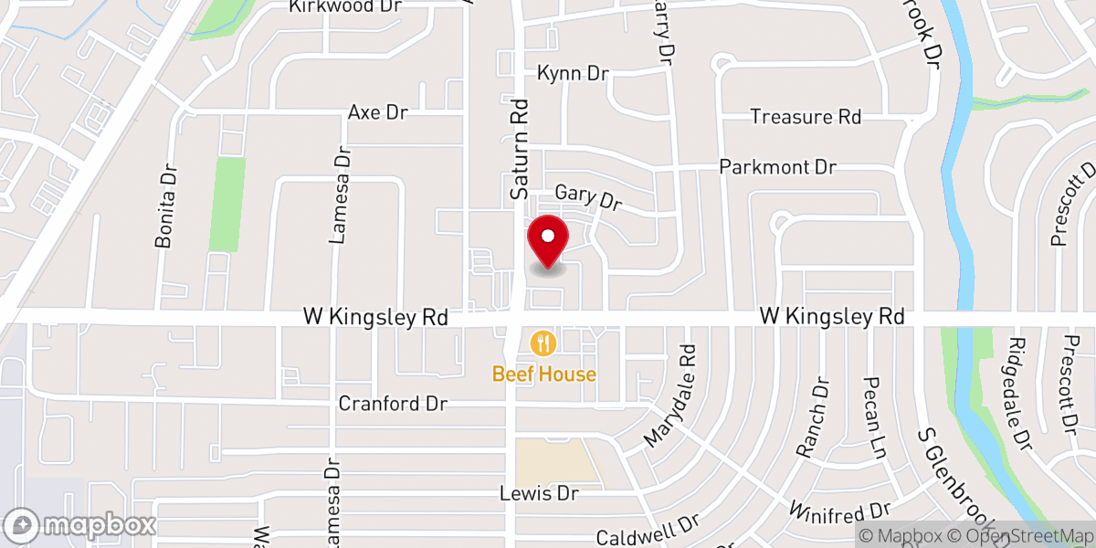 Map showing location of Saturn Road Church of Christ