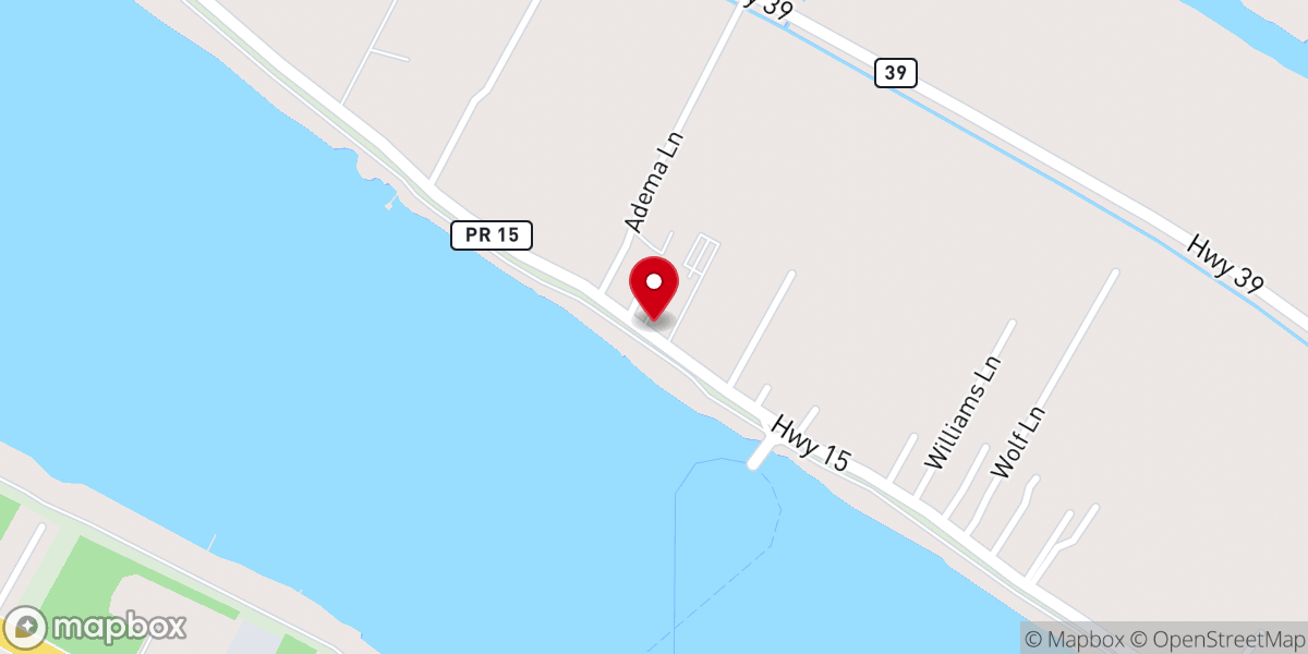 Map showing location of Old Plaquemines Parish Court House