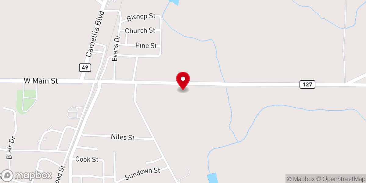 Map showing location of The Grand Magnolia House