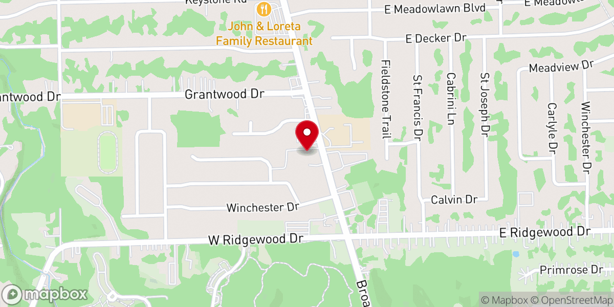 Map showing location of Holy Trinity Lutheran Church