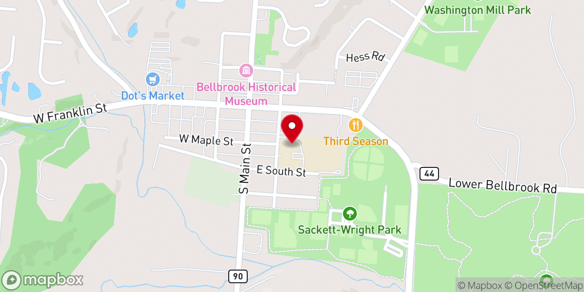 Map showing location of Bellbrook Bible Church