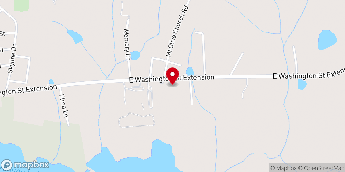 Map showing location of Mount Olive Baptist Church