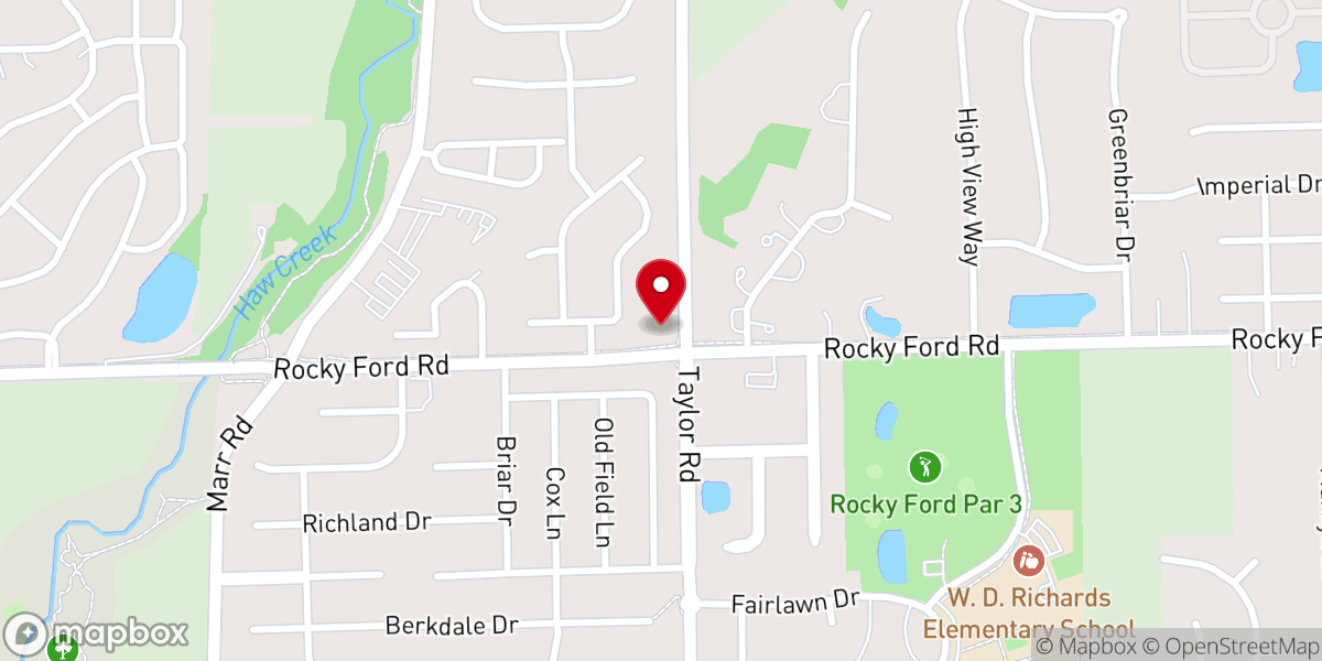 Map showing location of The Rock Free Methodist Church