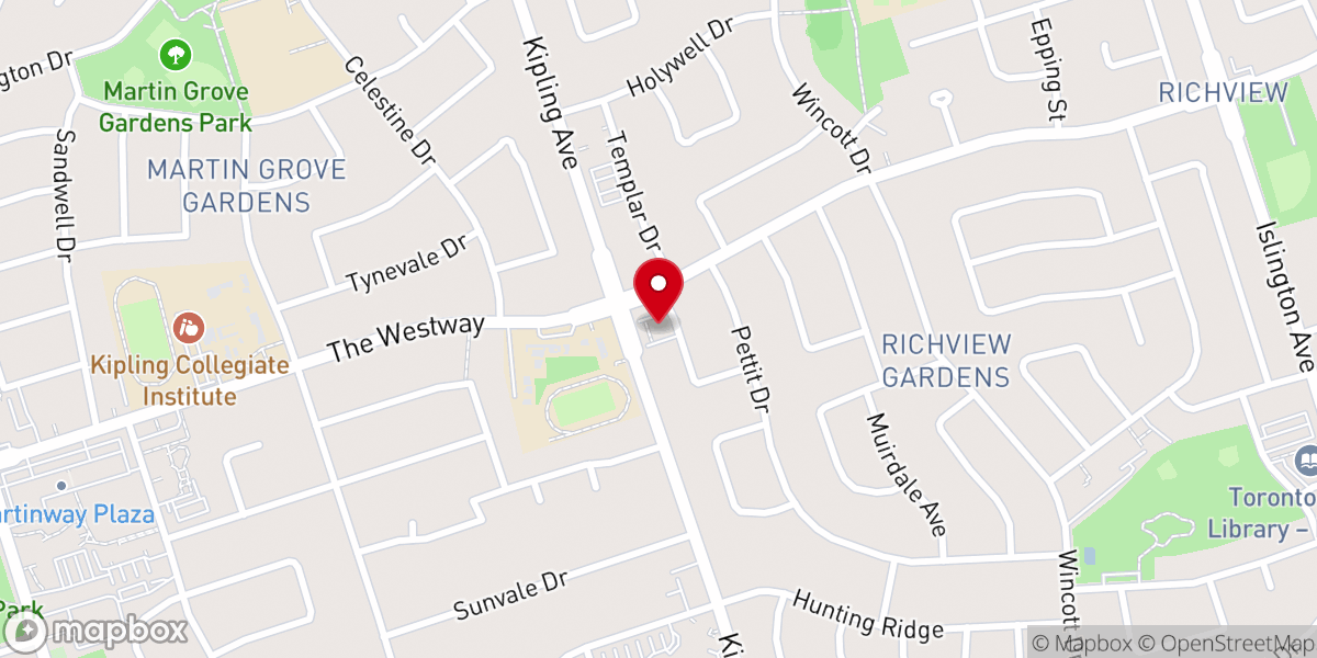 Map showing location of Westway Christian Church