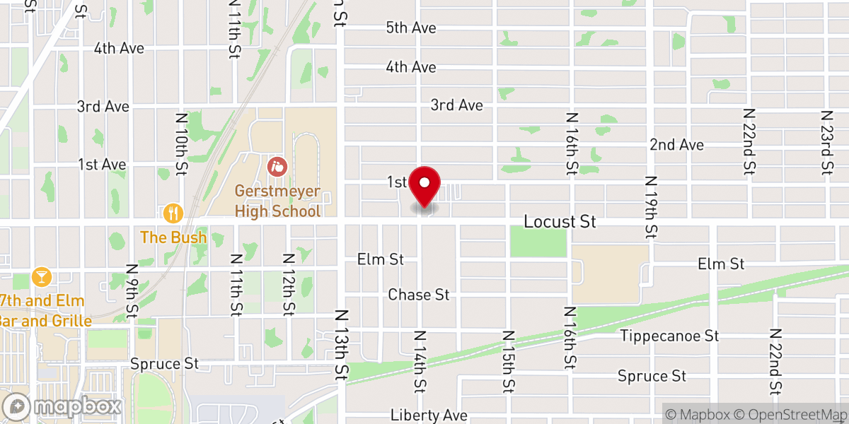 Map showing location of Bethany House
