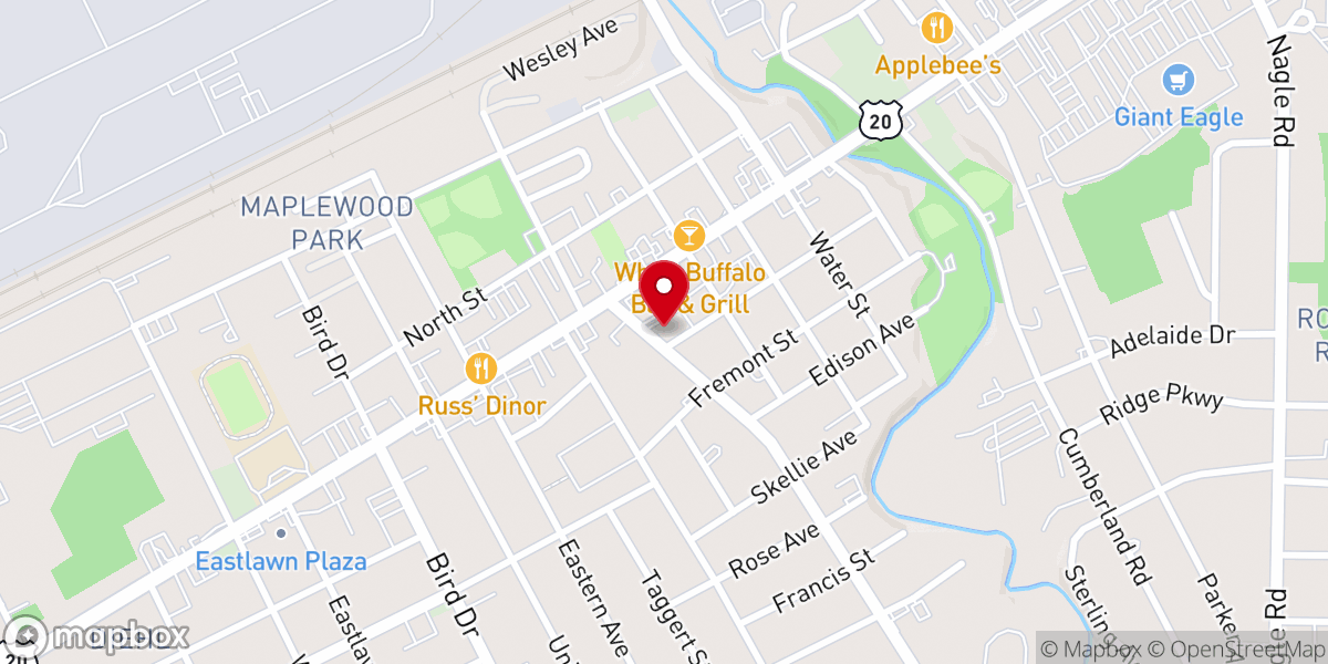Map showing location of Wesley United Methodist Church