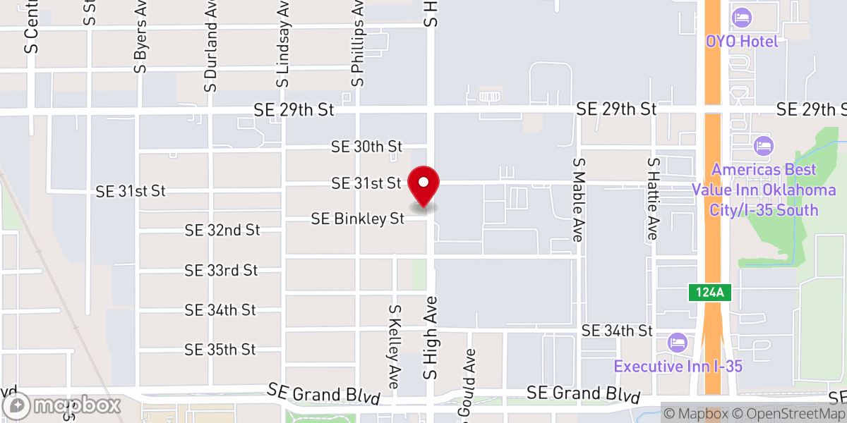 Map showing location of Mount Vernon Holiness Church