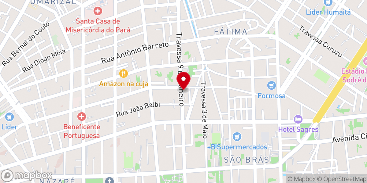 Map showing location of Igreja Santo Antônio Maria Zaccaria