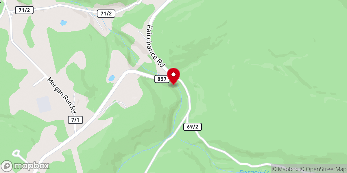 Map showing location of Calvary United Methodist Church