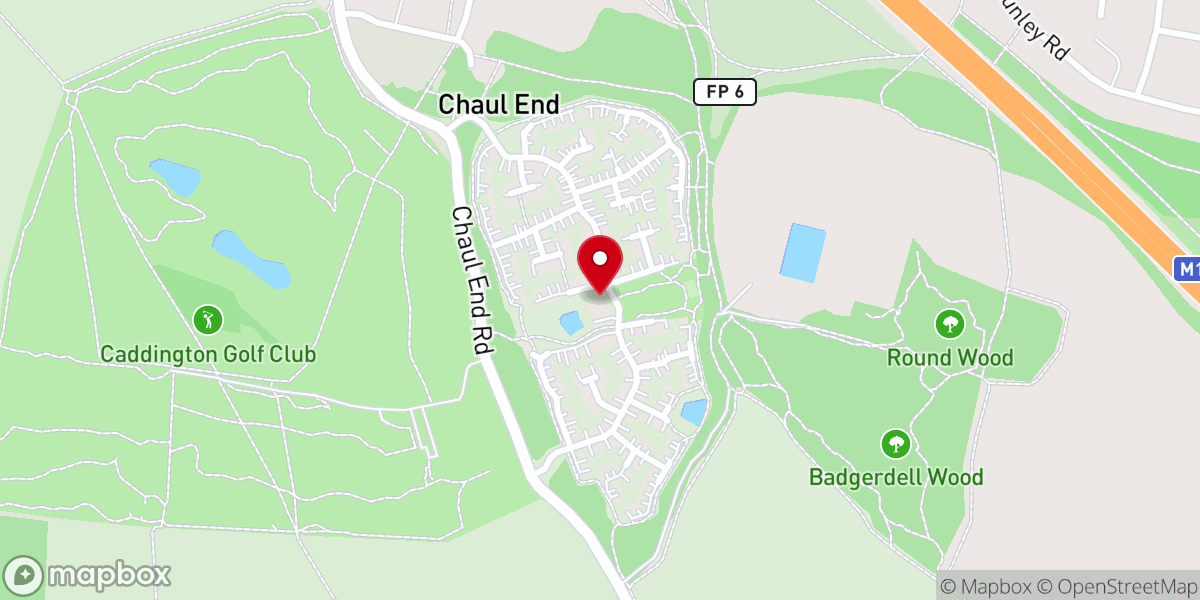 Map showing location of Luton Church of Christ