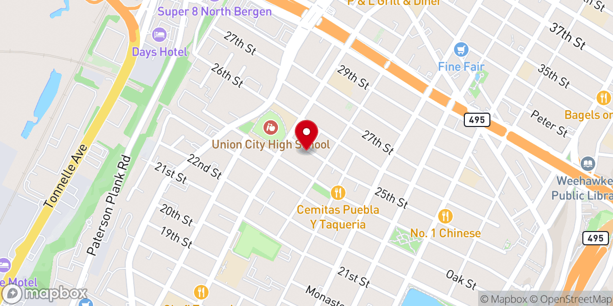 Map showing location of Iglesia Pentecostal Roca De Salvacion
