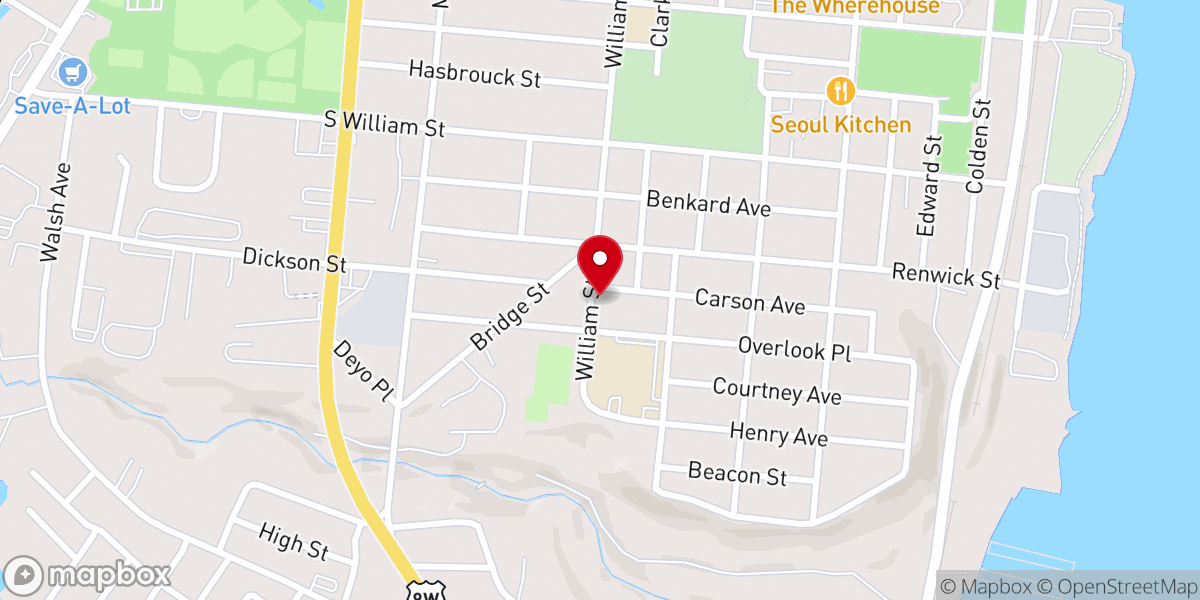 Map showing location of House of God Hebrew Pentecostal Church