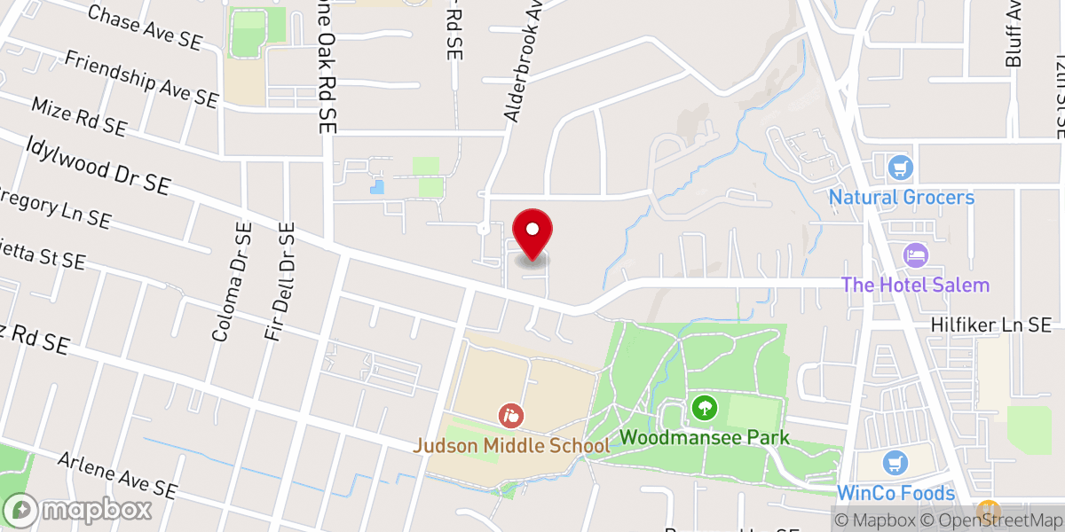 Map showing location of Crosscreek Community Church