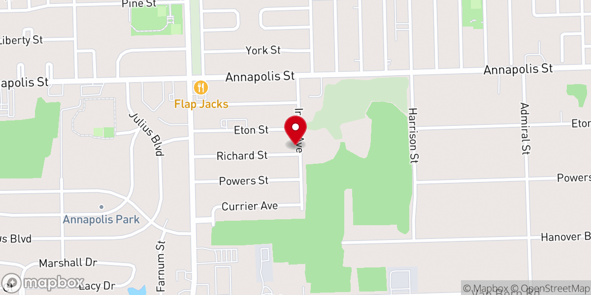 Map showing location of Greater Michigan Church