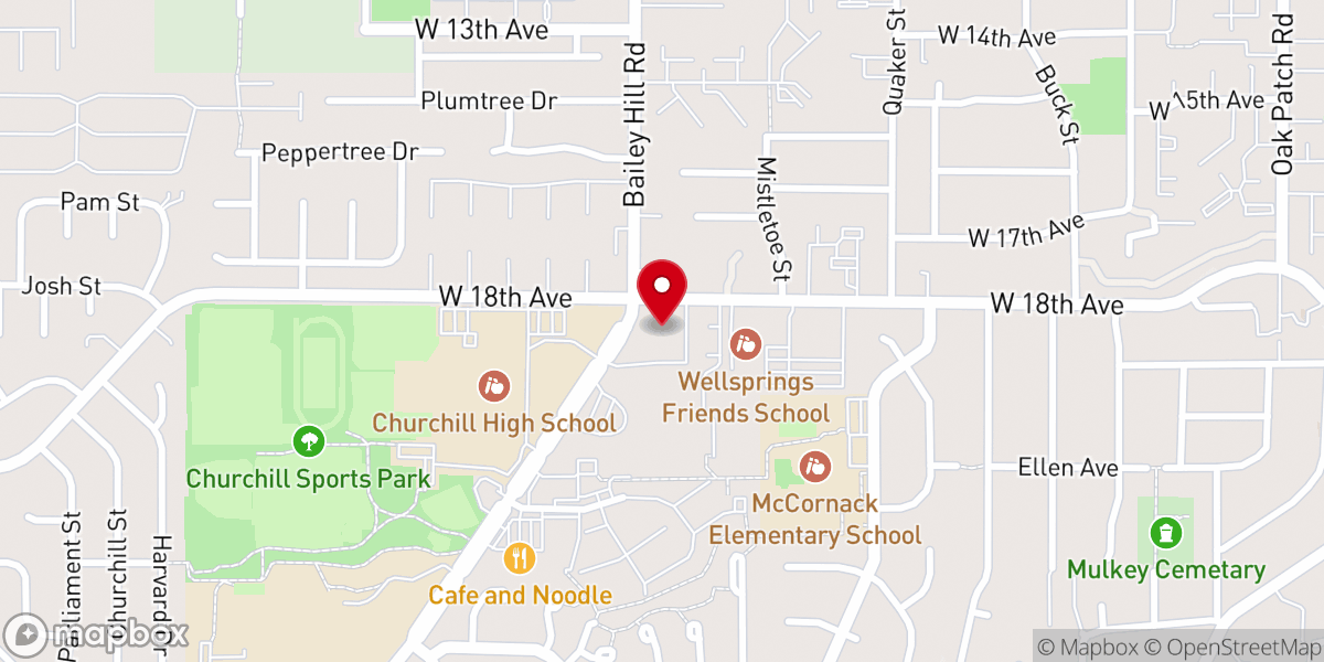 Map showing location of Valley Covenant Church