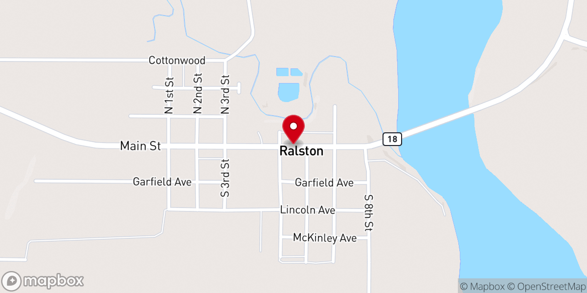Map showing location of Ralston Opera House