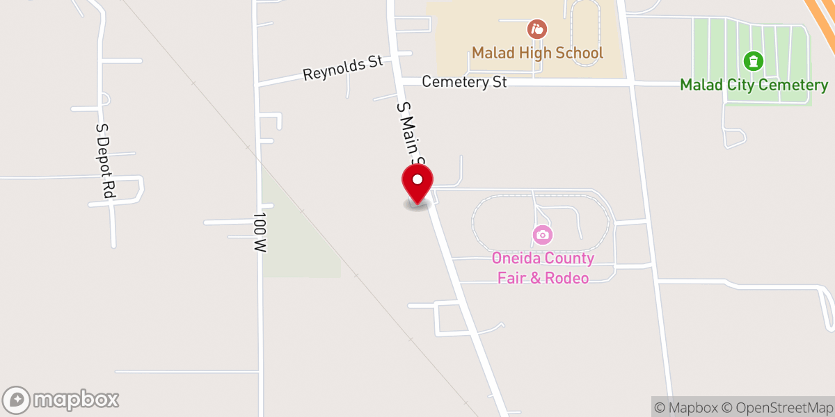 Map showing location of Victory Baptist Church