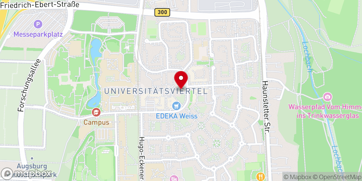 Map showing location of Evangelische Studierendengemeinde Augsburg (ESG)