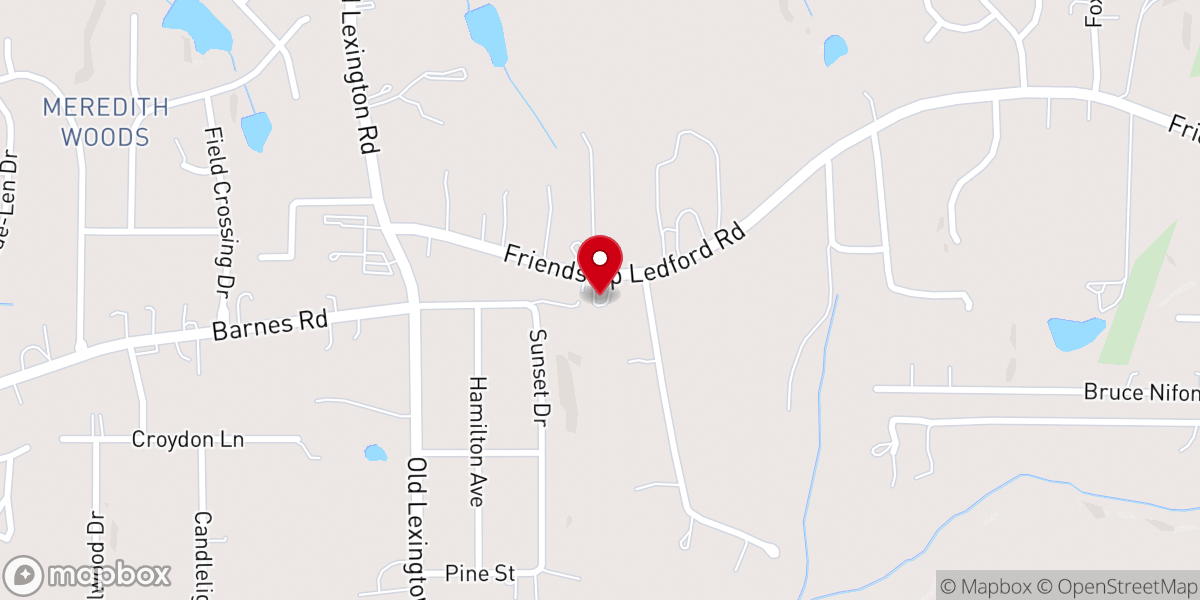 Map showing location of Old Mount Vernon Church